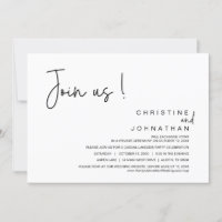 Treten Sie uns bei, Hochzeitsessen, Party, Tanzen