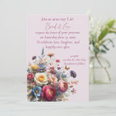 Treten Sie uns bei, wie wir "I Do" mit schönen Flo Einladung (Stehend Vorderseite)