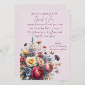 Treten Sie uns bei, wie wir "I Do" mit schönen Flo Einladung (Vorne/Hinten)