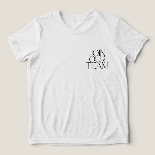 Treten Sie unserem Team bei Tri-Blend Shirt (Design Vorderseite)