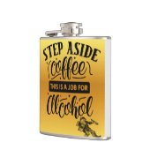 Treten Sie weg Coffee Vinyl Wrapped Flask Flachmann (Links)