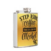 Treten Sie weg Coffee Vinyl Wrapped Flask Flachmann (Rechts)