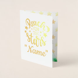 Treten Sie zu den Sternen, Liebe Sie zum Mond und  Folienkarte