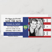 Treten Sie zur Baseballhochzeit, speichern Sie das Save The Date (Vorne/Hinten)