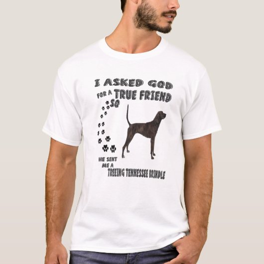 Treten Tennessee Brindle Quote Mama Vater, Brindle T-Shirt (Vorderseite)