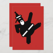 Treten von Sankt Ninja Feiertagskarte (Vorne/Hinten)