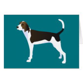 Treten Walker Coonhound Hunde Rasse Card (Vorderseite (Horizontal))