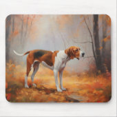Treten Walker Coonhound im Herbst Leaves Fall Mousepad (Vorne)