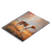 Treten Walker Coonhound im Herbst Leaves Fall Notizblock (Linke Seite)