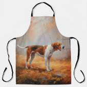 Treten Walker Coonhound im Herbst Leaves Fall Schürze (Vorderseite)