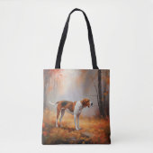 Treten Walker Coonhound im Herbst Leaves Fall Tasche (Vorderseite)