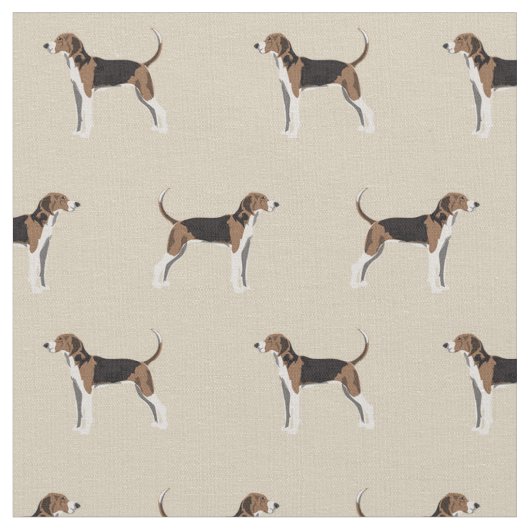 Tretender Walker Coonhound Hund bräunlich Stoff (Nahaufnahme)