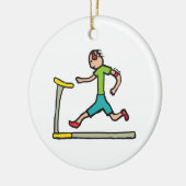 Tretmühle-Betrieb Keramik Ornament (Links)