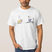 Tretmühle-Cartoon T-Shirt (Vorderseite)