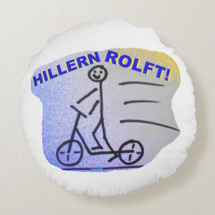 TretROLLERN HILFT! -  Rundes Kissen