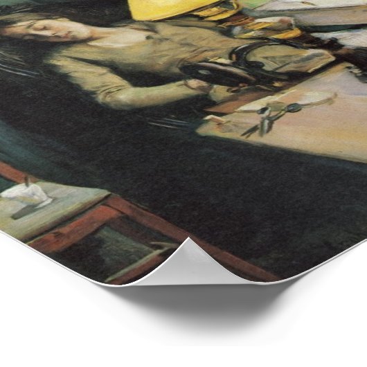 Trett by Christlich Krohg (1885) Poster (Ecke)