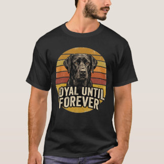 Treu bis in Ewigkeit schwarzer Labrador Vintage Hu T-Shirt