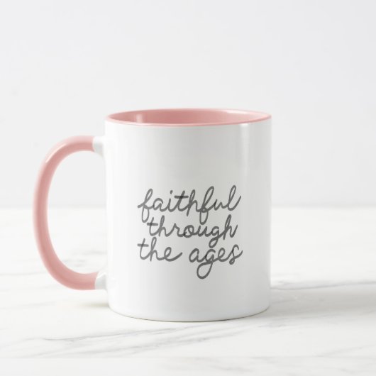 Treu durch das Zeitalter Christlicher Glaube Tasse (Links)