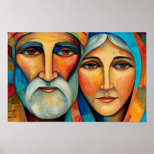 Treu ergebenen Großeltern Jesu Poster (Vorne)