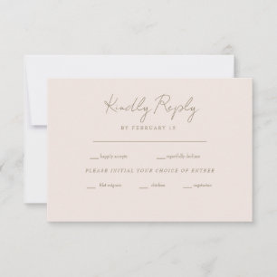 Treu Errötende Braut Hochzeit RSVP Karte
