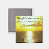 treu in der gebet-Bibelverse auf Sonnenuntergang Magnet (Vorderseite/Rückseite)