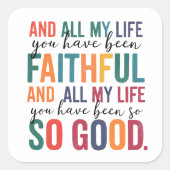 Treu und so gut | Christlich Worship Sticker (Vorderseite)