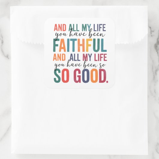 Treu und so gut | Christlich Worship Sticker (Tasche)