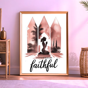 Treue Boho – Christliche Wandkunst für Frauen Poster