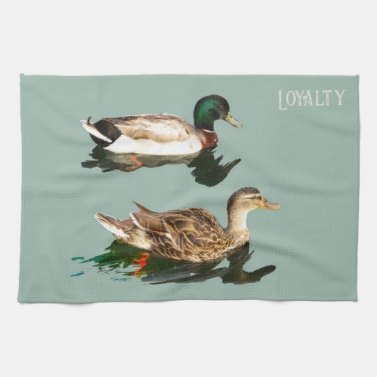 Treue der Enten Geschirrtuch (Horizontal)