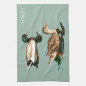 Treue der Enten Geschirrtuch (Vertikal)