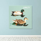 Treue der Enten Leinwanddruck (Insitu (Holzboden))