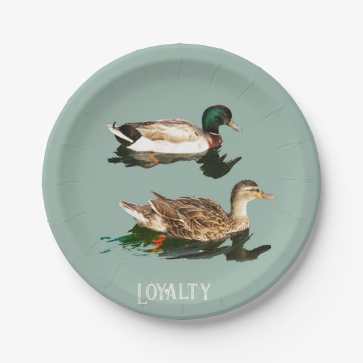 Treue der Enten Pappteller (Vorderseite)