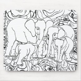 Treue Elefanten Mousepad