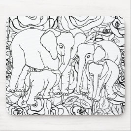Treue Elefanten Mousepad
