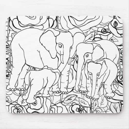 Treue Elefanten Mousepad (Vorne)