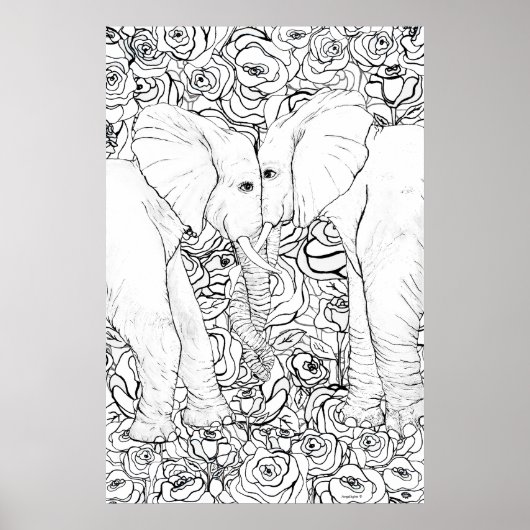Treue Elefanten Poster (Vorne)