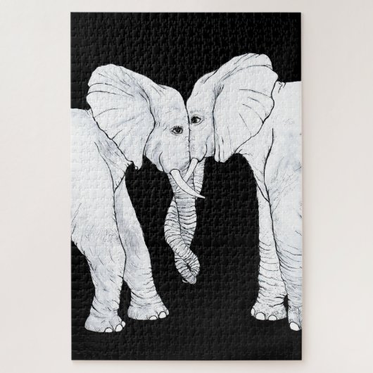Treue Elefanten Puzzle (Vertikal)