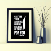 Treue: Inspiration 1 Peter 5:7 Poster