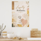 Treue ist romantisches Gold Typografie Poster (Küche)