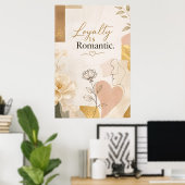 Treue ist romantisches Gold Typografie Poster (Heimbüro)