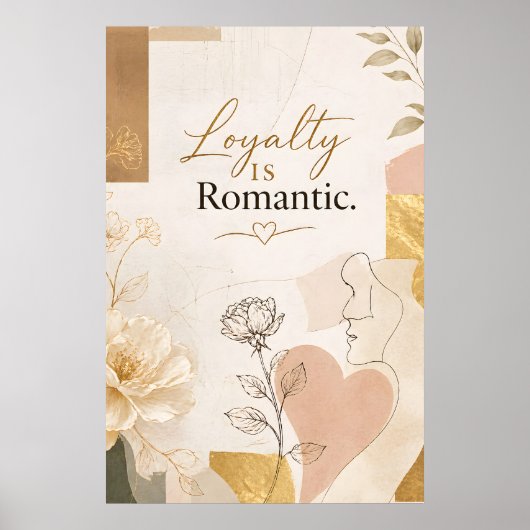 Treue ist romantisches Gold Typografie Poster (Vorne)