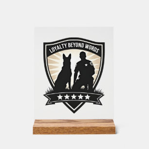 Treue jenseits von Worten Vintage K9 Polizeiabzeic Acrylschild