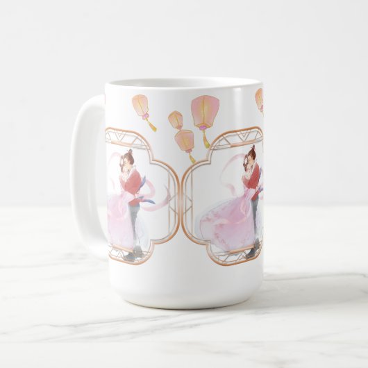 Treue Liebe im Osten" Kaffeetasse (Vorderseite Links)