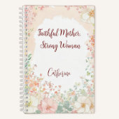 Treue Mutter, starke Frau personalisiert Notizblock (Vorderseite)