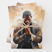 Treue Reflektion: Das Gebet eines schwarzen Mannes Geschenkpapier Set (Beispiel)