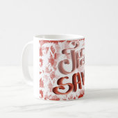 Treue Sips: Jesus Rette Kaffeetasse (Vorderseite Links)
