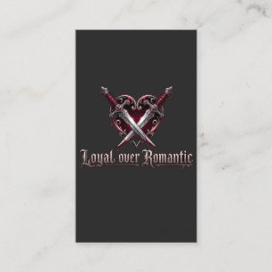 Treue über Romantik Visitenkarte