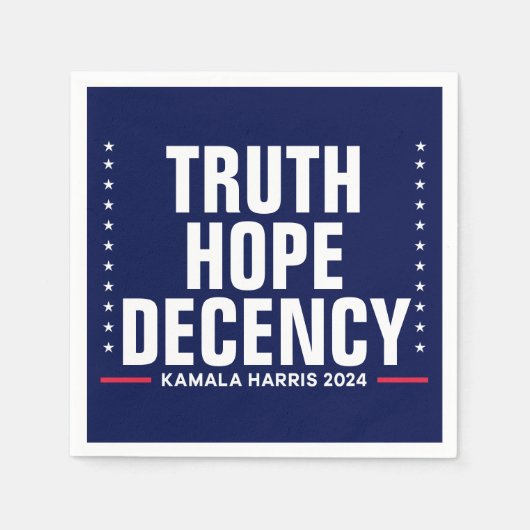 Treue zur Wahrheit | Harris Walz Blue Serviette (Vorderseite)