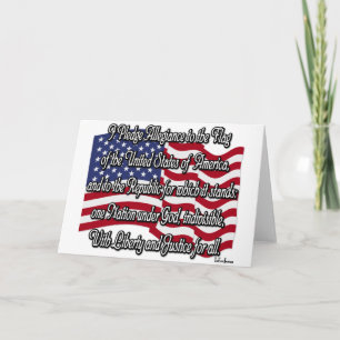 Treueeid mit der US-Flagge Karte