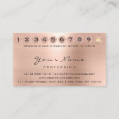 Treuekarte 10 Punch Golden Grown Rose Nails Visitenkarte (Rückseite)